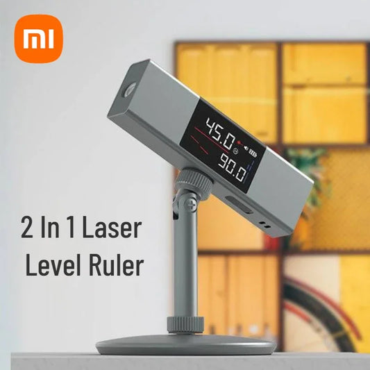 Xiaomi Duka - Inclinómetro láser digital para medir ángulos, nivel láser 2 en 1, regla, herramientas de construcción, regla de ángulos