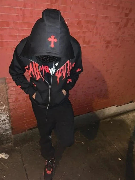 Sudadera con capucha y cremallera con estampado estético de invierno para mujer Y2k, chaqueta para hombre, ropa grunge de gran tamaño, sudadera gótica Harajuku, tops emo