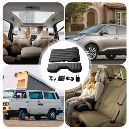UniversalInflatable Car Mattress Back Seat Travel Bed With Air Mat Rear Seat Sleeping Mat Car Sofa Pillow Instrument  Camping