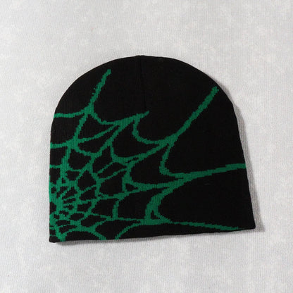 Unisex Knitting Cap Spider Men Women Luxury Beanie Caps Y2k Warm Fashion Versatile Ins Pullover Hiphop Winter Bonnet