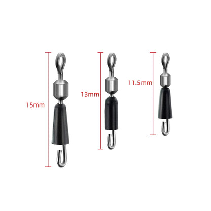 20pcs Fishing Swivels Snap Quick Change Swivel for Feeder Fishing Sea Fishing Accessories