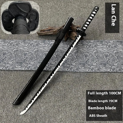 Tai Sword Katana Oriental Draw Sword with Sheath Tang Hengdao Wooden Sword Ancient Style Children's Toy Bamboo Wooden