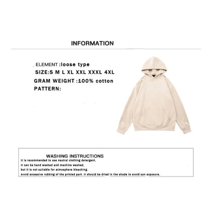 American street style pattern printed hooded sweater men's and women's autumn and winter casual fashion couple's coat