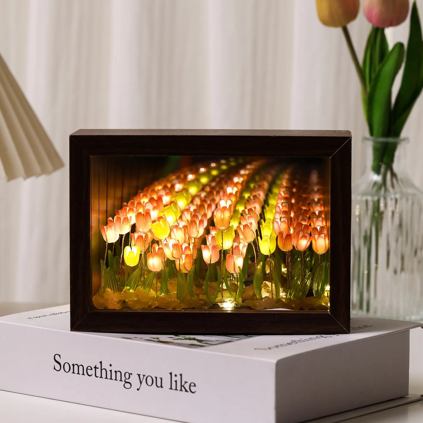 20PCS Tulip Nightlight Handmade DIY Photo Frame Huahai Home Decoration Atmosphere Lamp Valentine's Day Christmas Birthday Gift