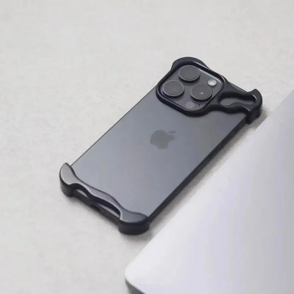 Titanium Metal Phone Case for IPhone 16 15 14 13 Pro Max Lens Film Aluminum Alloy Corner Pad Bumper Shockproof No Border Cover