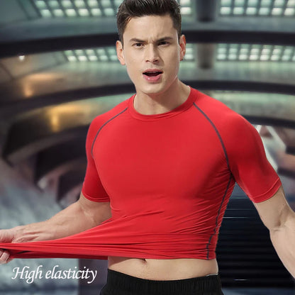 2024 Summer Creative Graphics Men's Running compression gym Long sleeve tight exercise T-shirt Fitness jogging tracksuit