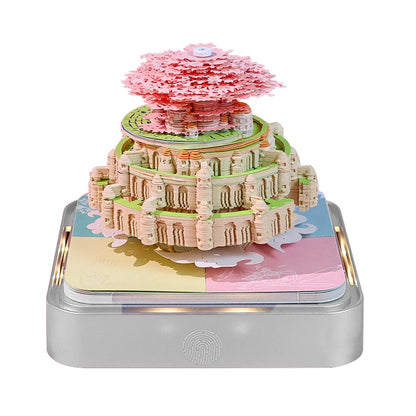 3D Calendar 2025 Memo Pad Omoshiroi Block Carousel Blue Notepad Artistic 3D Paper Art Sculpture Model Desk Ornaments Novel Gift