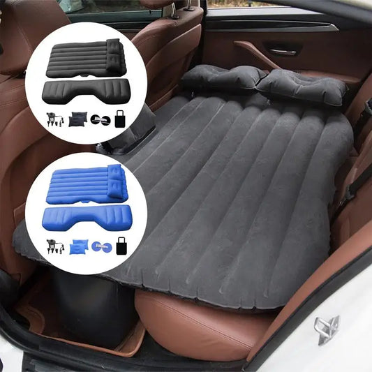 UniversalInflatable Car Mattress Back Seat Travel Bed With Air Mat Rear Seat Sleeping Mat Car Sofa Pillow Instrument  Camping