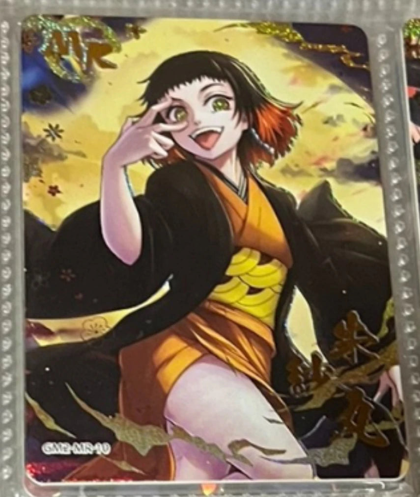 Anime Demon Slayer Kamado Tanjirou Kochou Shinobu Kanroji Mitsuri Iguro Obanai Collection Card Birthday Gifts Children's Toys