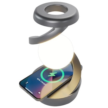 3D Levitating Ball Lamp with Wireless Charging 3D LED Lamp Floating Moon Table Lamp RGB Rotating Wireless Floating Lamp Decor