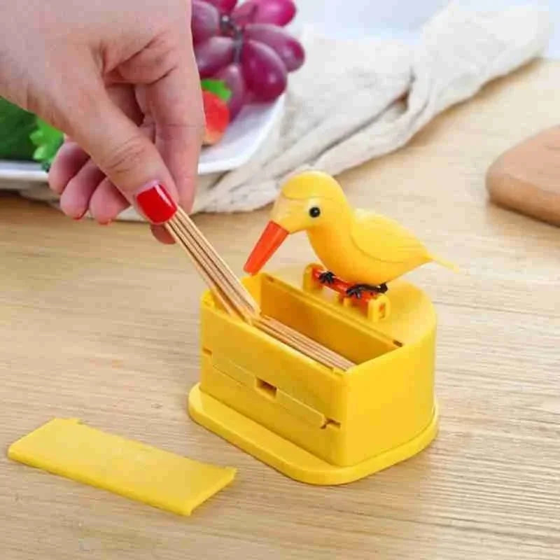 Bird Toothpick Container Automatic Dispenser Toothpick Holder Home Decoration Kitchen Accessories