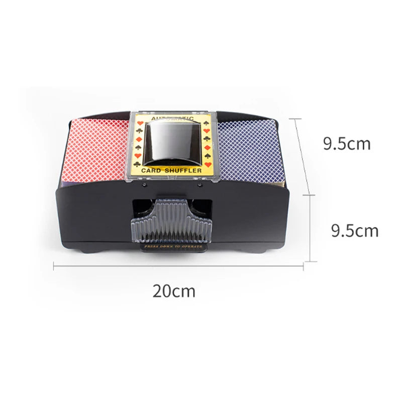 Mezclador automático de cartas para jugar, máquina clasificadora de póquer, dispensador para viajes, festivales, fiestas de Navidad, funciona con pilas