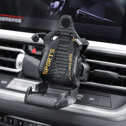 Racing Seat Design Mobile Cell Phone Support Car Phone Holder Mount Stand Anti Shaking Smartphones Clamp Stand for iPhone Xiaomi
