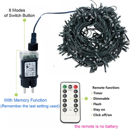 Guirnalda de luces LED de 10 m/20 m para Navidad, para exteriores, para terraza, jardín, fiesta en la calle, hogar, boda, decoración de Año Nuevo