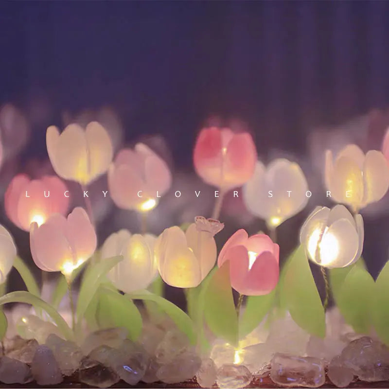 Tulip Nightlight Photo Frame Eternal Flower Home Decor DIY Cute Ornaments Birthday Gift Valentine's Day Surprise Christmas