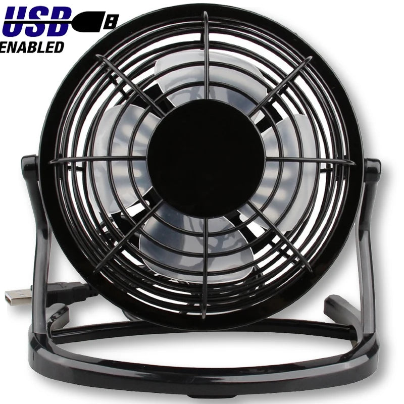 USB Silent Fan Desk Cooler for Laptop Notebook Desktop PC Ofiice Summer Cooling Fan 4 Blades Rotatable USB Mini Fans Socket