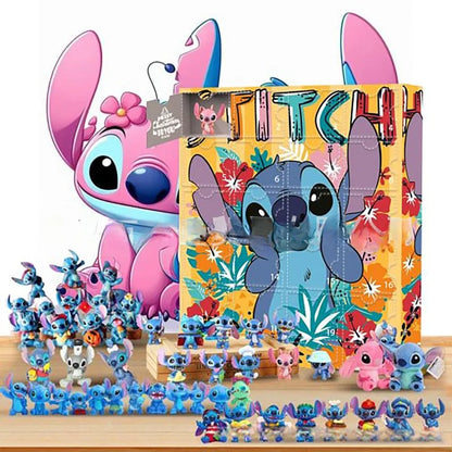 Stitch Christmas Advent Calendar Box Mickey Mouse Blind Box Figure Advent Calendar 24 Day Countdown Calendar Boys Girls Gift