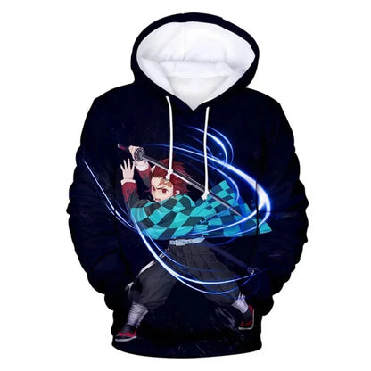 2024 New Men's Hooded Sweater Spring and Autumn Coat anime Cartoon Fashion Boys' Sweater