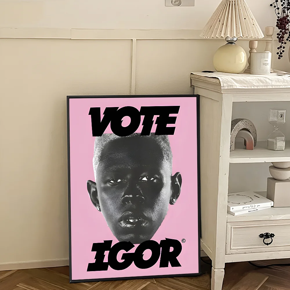 Rapper Tyler The Creator DIY Sticky Poster Waterproof Paper Sticker Coffee House Bar Home Decor