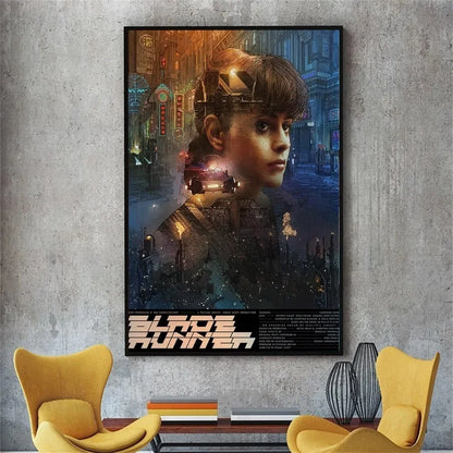 Blade Runner 2049 Movie Poster No Framed Poster Kraft Club Bar Paper Vintage Poster Wall Art Painting Bedroom Study Stickers