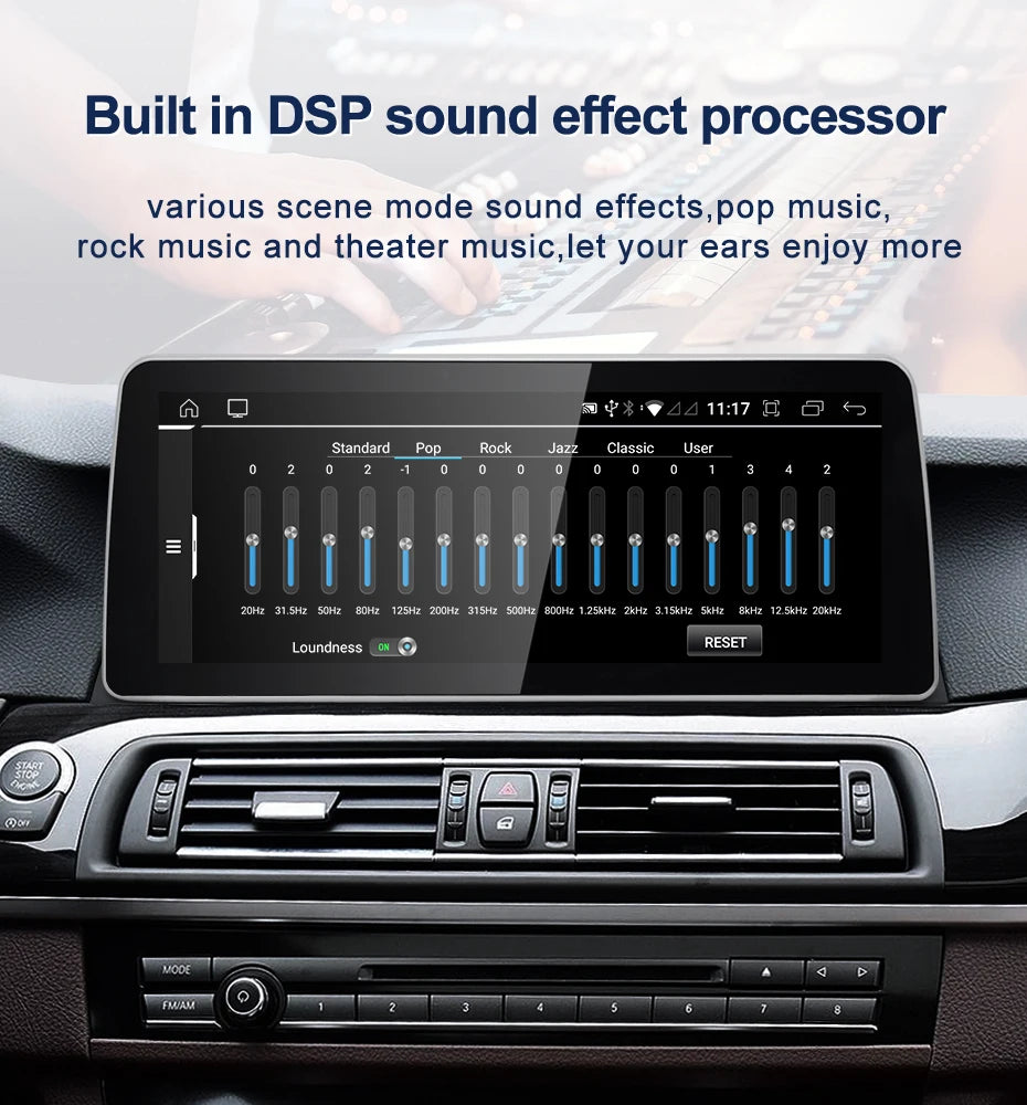 2024 New ID6 ID7 ID8 UI 12.3inc Android System Wireless Carplay AUTO For BMW 5Series F10 F11 CIC NBT Car Video Players GPS NAVI