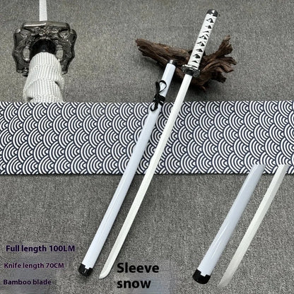 Tai Sword Katana Oriental Draw Sword with Sheath Tang Hengdao Wooden Sword Ancient Style Children's Toy Bamboo Wooden