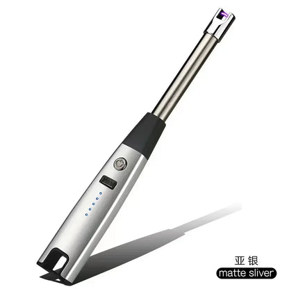 Rechargeable Cigarette Lighter with Power Display, Arc Ignition Gun, Kitchen Igniter, Outdoor Barbecue, Camping, Windproof