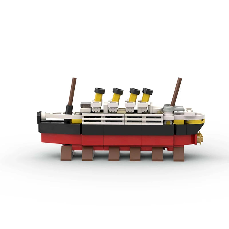 RMS Cruise Sank Titanic Break In Half With Case Model Sets Ship Building Blocks MOC Shipwreck Boat Construction Kid Toys Gifts